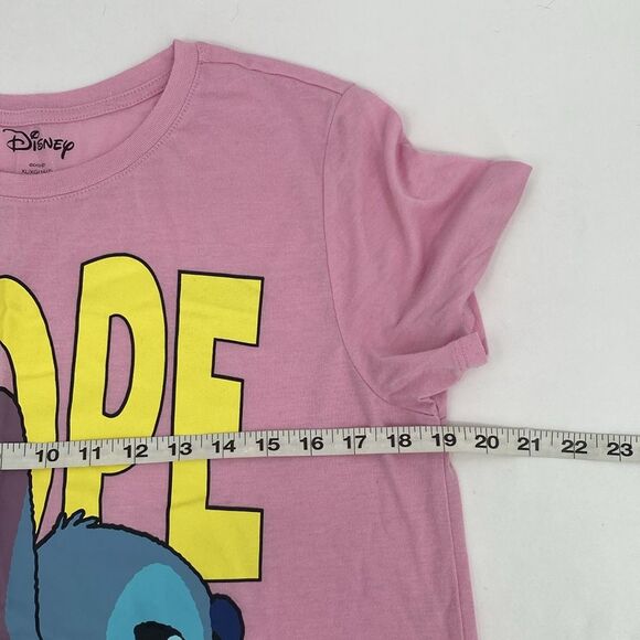 Disney Stitch Juniors Pink t-shirt Nope Not Today XL 15-17 - Picture 5 of 6